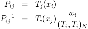 Expression générale des éléments des matrices de passage