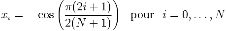 Points de collocation de Gauss