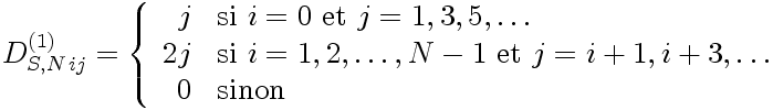 Expression des éléments de la matrice de dérivation spectrale